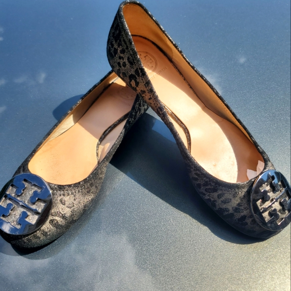 Tory Burch Printed Suede Luisa Micro Ballet flats size 8.5
